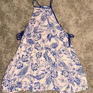 Pink and Blue Tropical Swim Cover Up